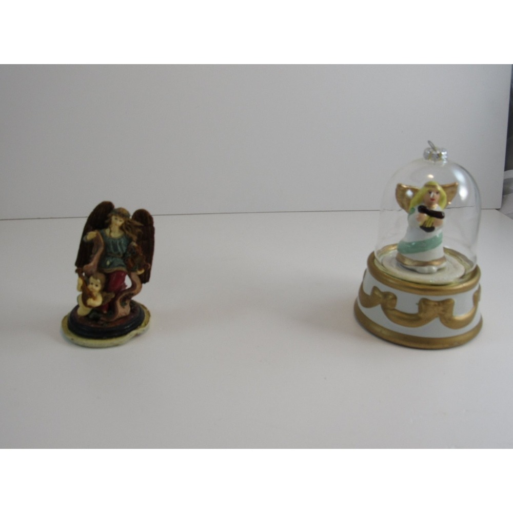 Mr Christmas Angel Music Box Ornament Christmas Decor 4 Inch Dome -‎ Work !